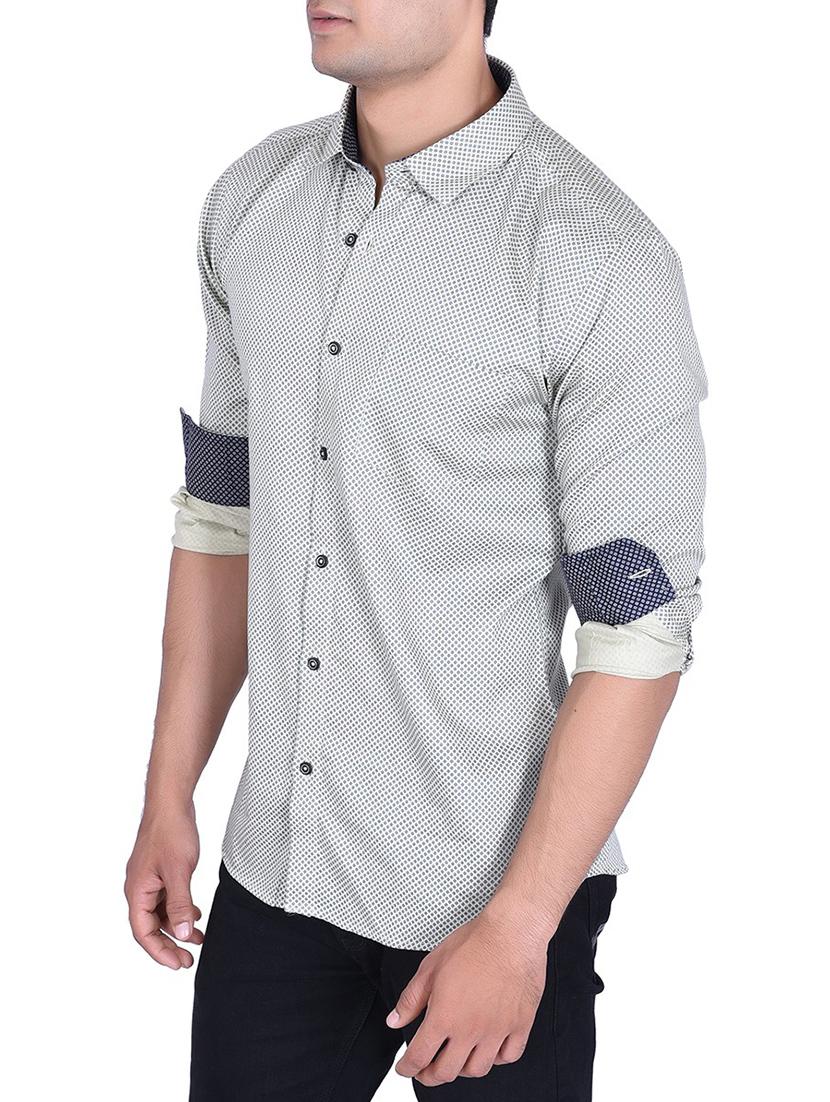 white cotton casual shirt - 15105321 - Zoom Image - 2