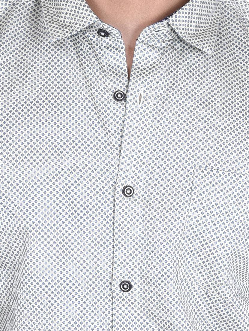 white cotton casual shirt - 15105321 - Zoom Image - 4