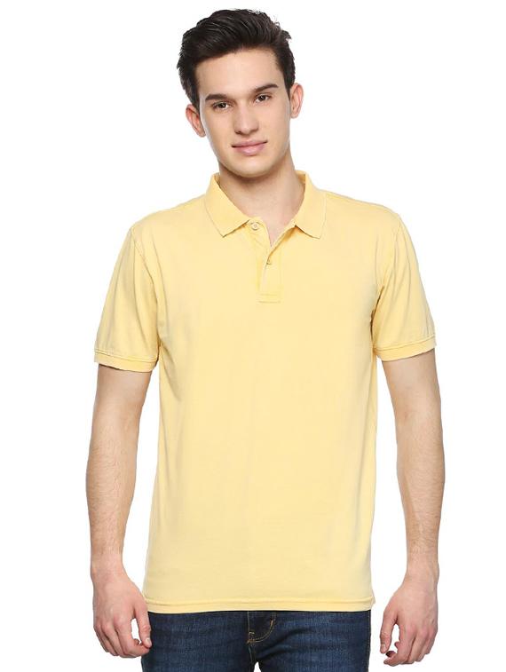 yellow solid polo t-shirt - 15105951 - Zoom Image - 1