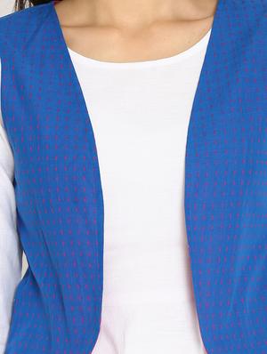 solid flared kurta with jacket - 15106801 - Standard Image - 4