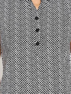 white cotton chevron top - 15106844 - Standard Image - 4