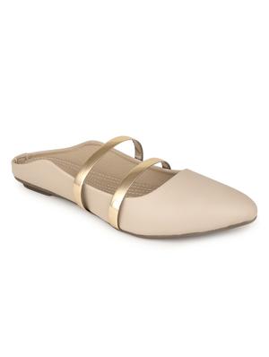 beige suede slip on ballerina - 15106867 - Standard Image - 1