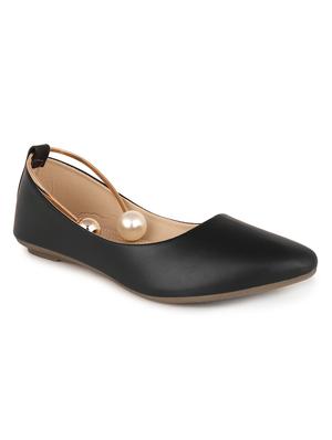 black suede slip on ballerina - 15106868 - Standard Image - 1