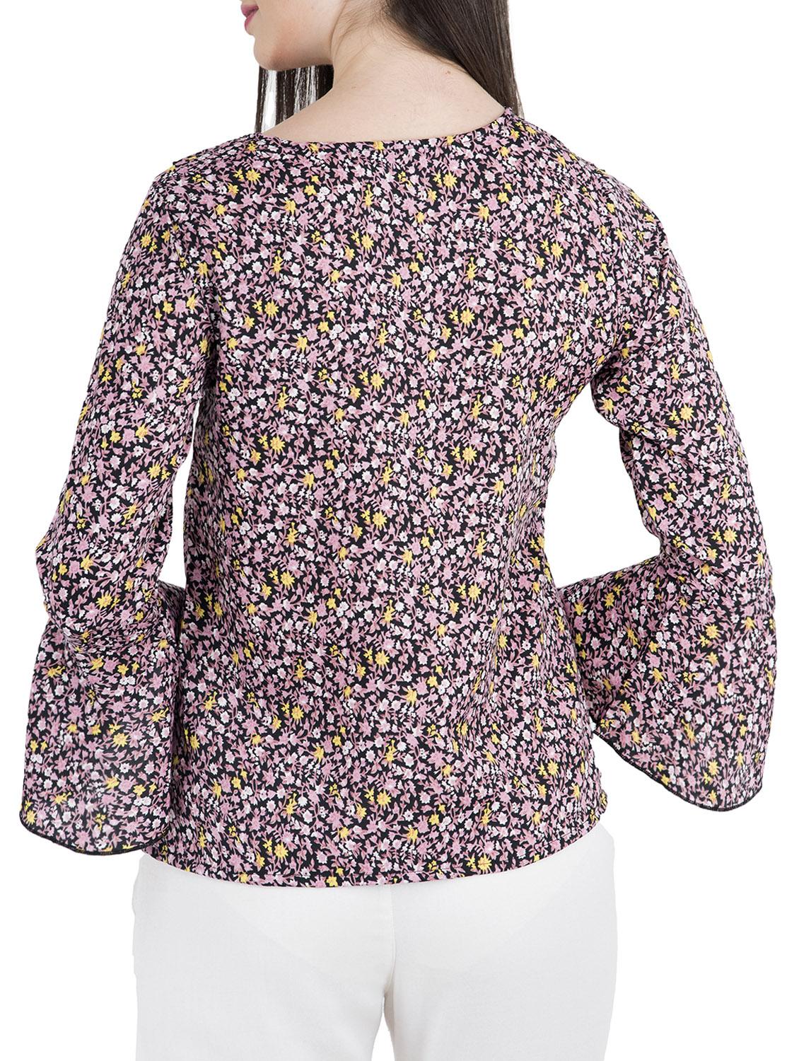 pink printed ruffle top - 15107107 - Zoom Image - 3