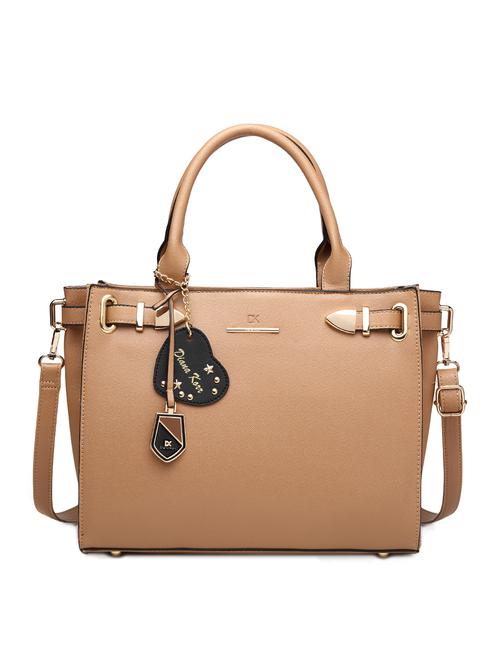 beige leatherette handbag - 15109104 - Standard Image - 1
