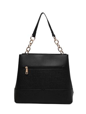 black leatherette regular handbag - 15109119 - Standard Image - 2