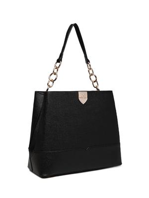 black leatherette regular handbag - 15109119 - Standard Image - 4