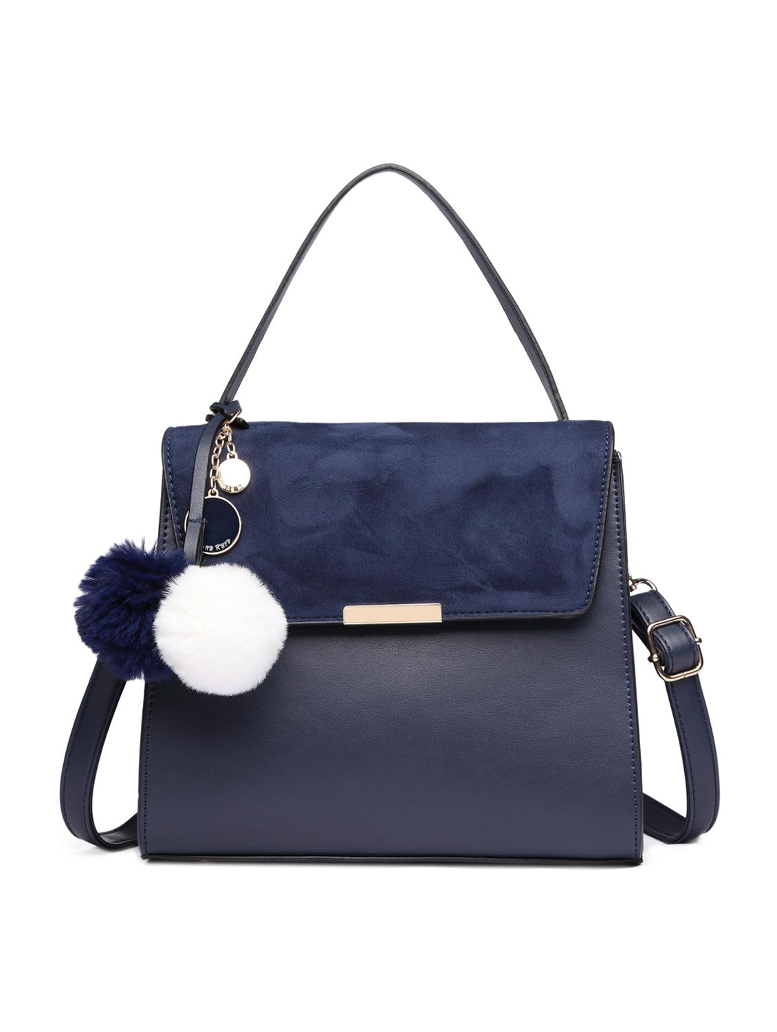 blue leatherette regular handbag - 15109143 - Zoom Image - 1
