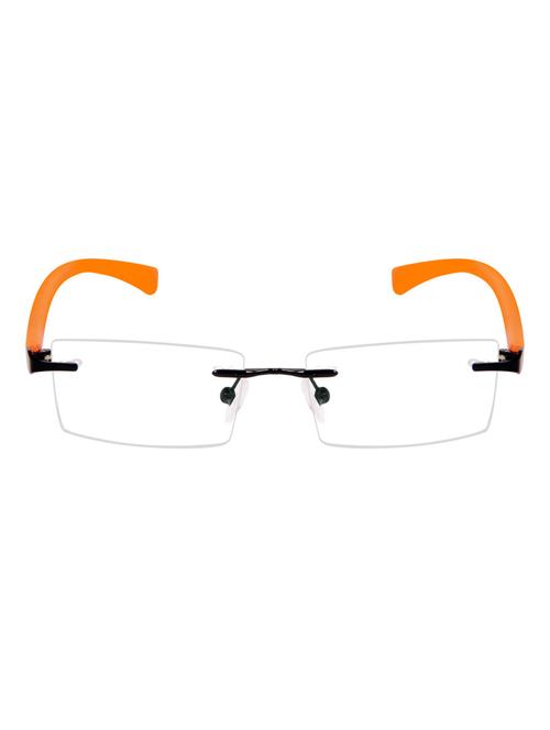 cardon gunmetal rectangular rimless eyeglass - 15109401 - Standard Image - 1