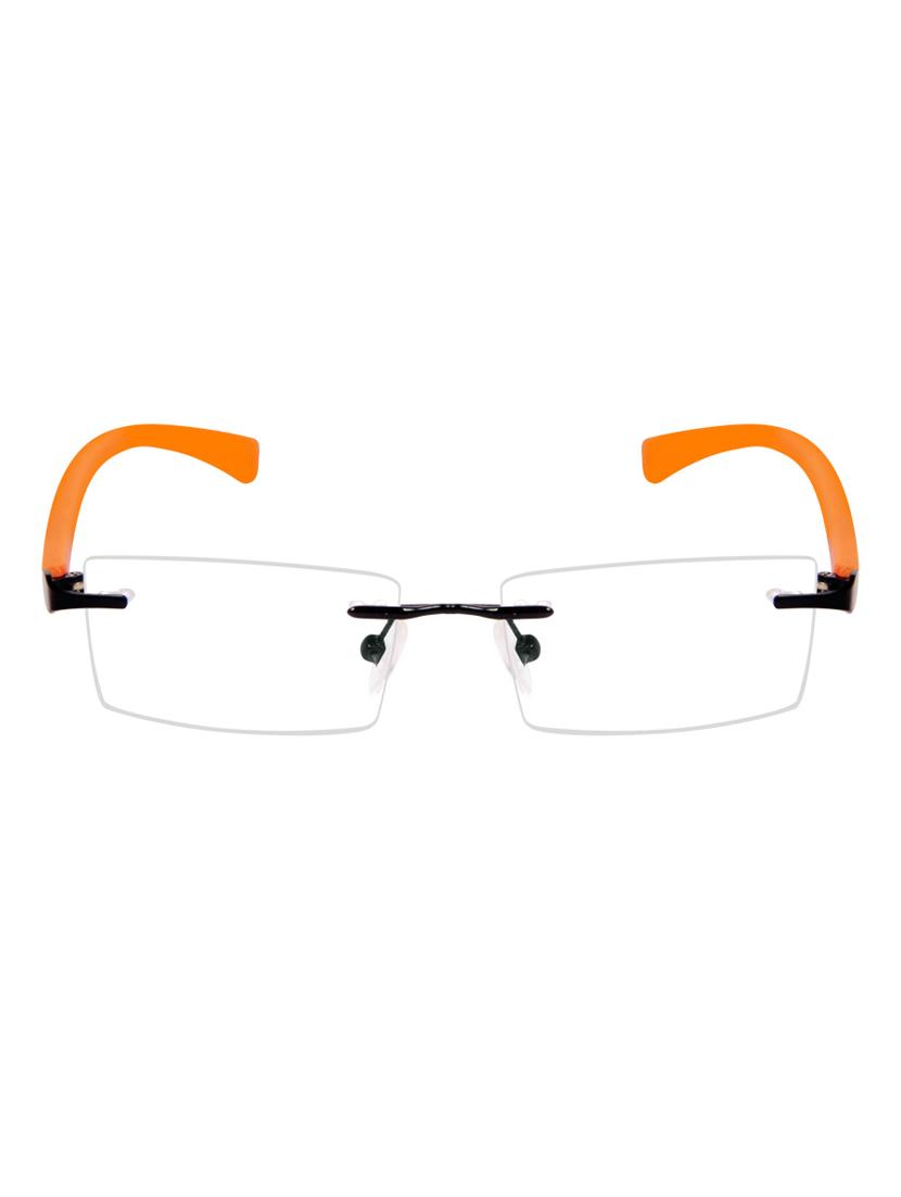 cardon gunmetal rectangular rimless eyeglass - 15109401 - Zoom Image - 1