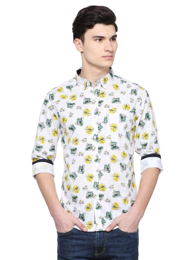 white cotton casual shirt - 15109587 - Zoom Image - 1