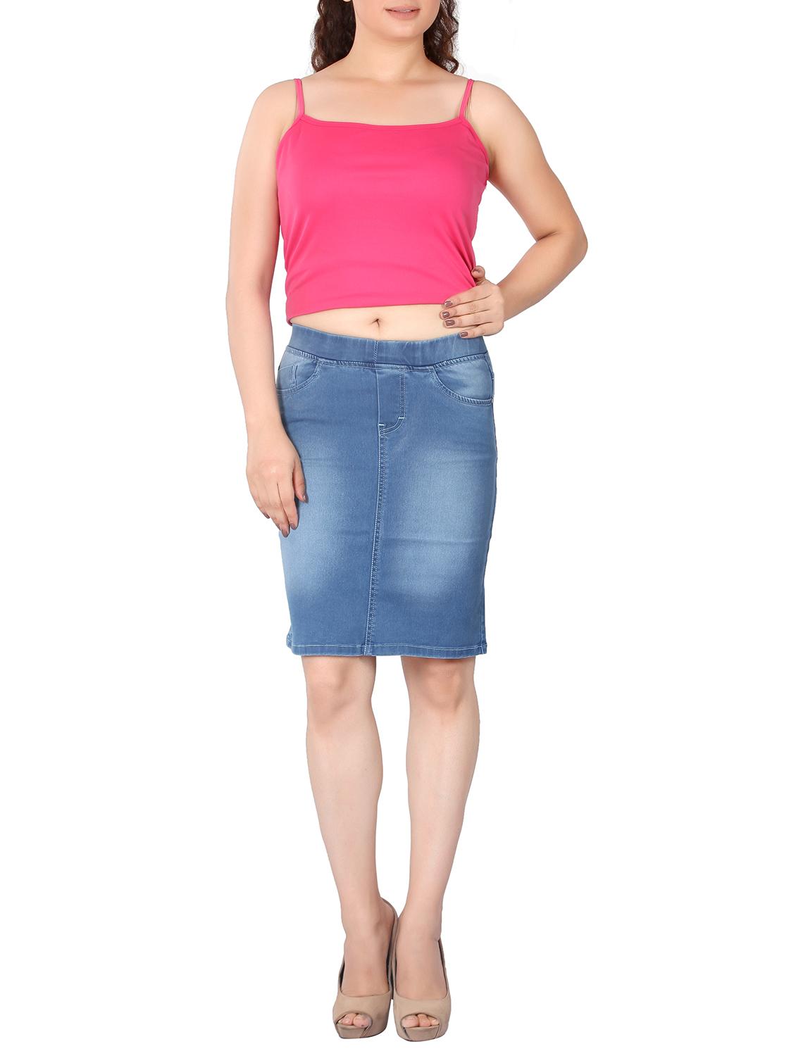 mid rise solid pencil skirt - 15110030 - Zoom Image - 4