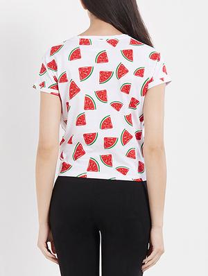 white printed cotton tees - 15110252 - Standard Image - 3