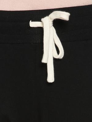 black solid cotton track pant - 15110325 - Standard Image - 4