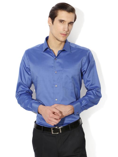 blue cotton formal shirt - 15110357 - Standard Image - 1