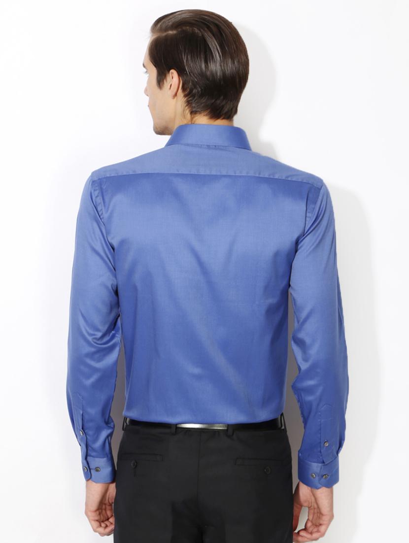 blue cotton formal shirt - 15110357 - Zoom Image - 2