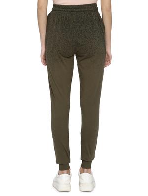 green cotton printed track pant - 15110492 - Standard Image - 3