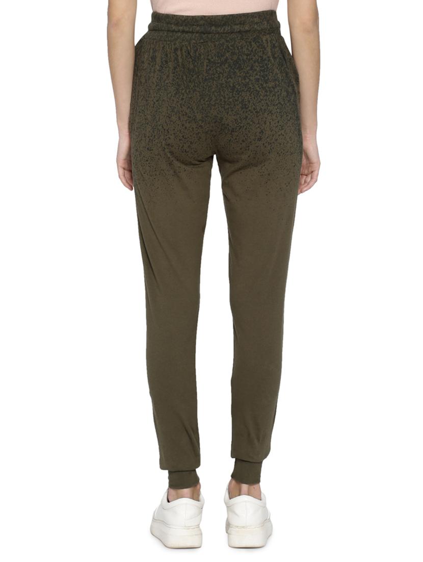 green cotton printed track pant - 15110492 - Zoom Image - 3
