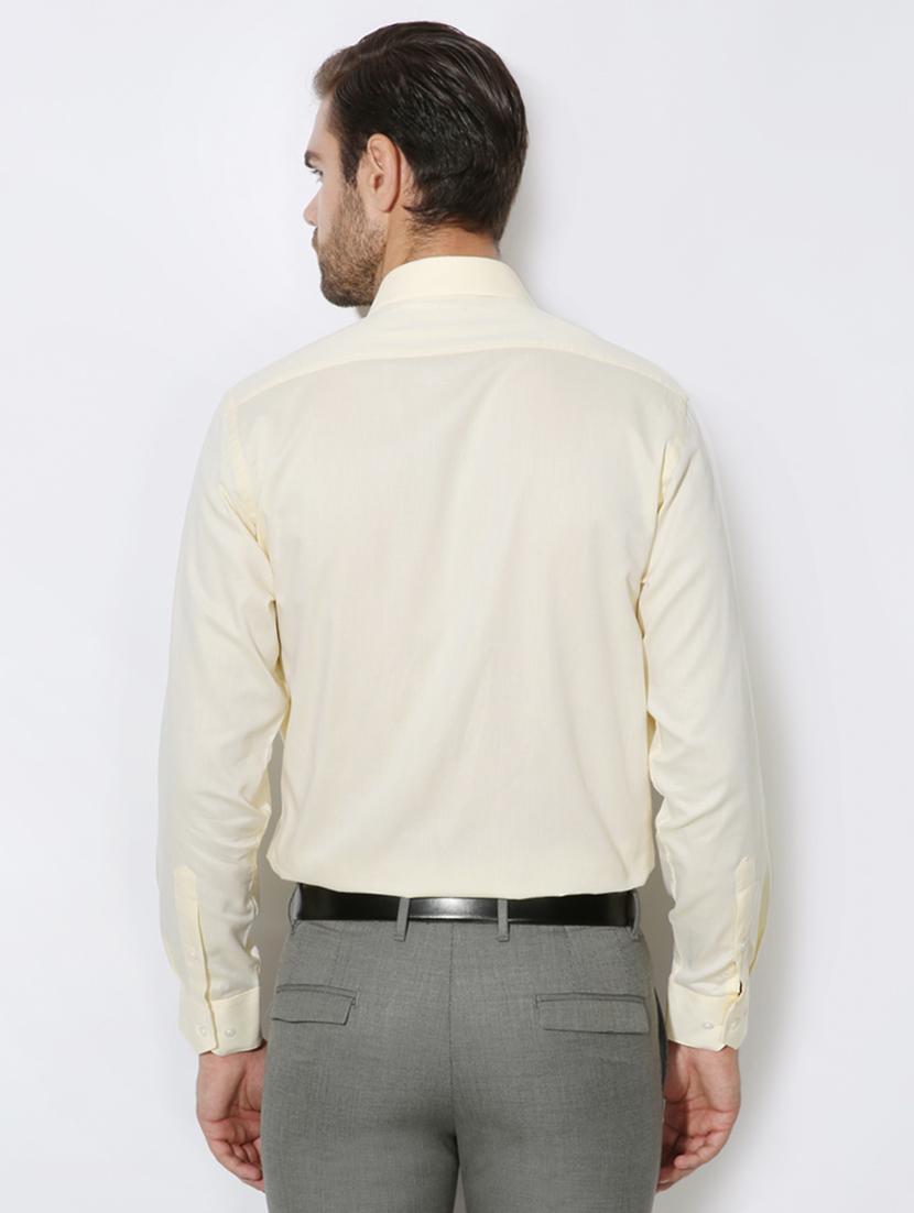 yellow cotton formal shirt - 15110515 - Zoom Image - 2