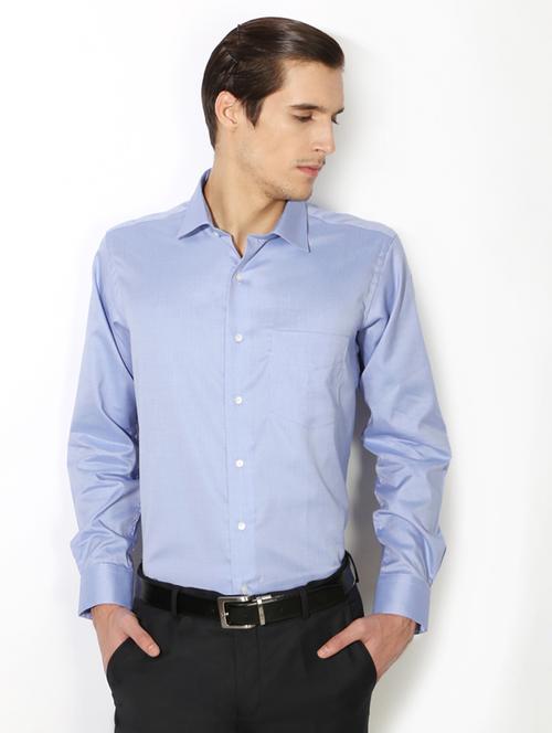 blue cotton formal shirt - 15110521 - Very Small Image - 1