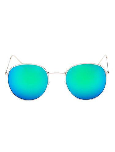 Vintage Style Round Mirrored Polarized Sunglasses with Case- UV400 Protection - 15110847 - Very Small Image - 1