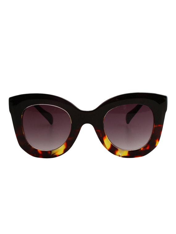 Big Size Round Cateye Frame Women Sunglasses With Case- UV400 - 15110864 - Zoom Image - 1