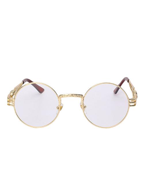 Round Vintage SteamPunk Sun-Glasses for Women Men Latest Stylish - 15110884 - Standard Image - 1