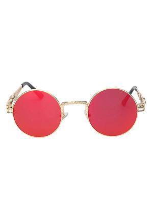 Round Vintage SteamPunk Sun-Glasses for Women Men Latest Stylish - 15110885 - Standard Image - 1