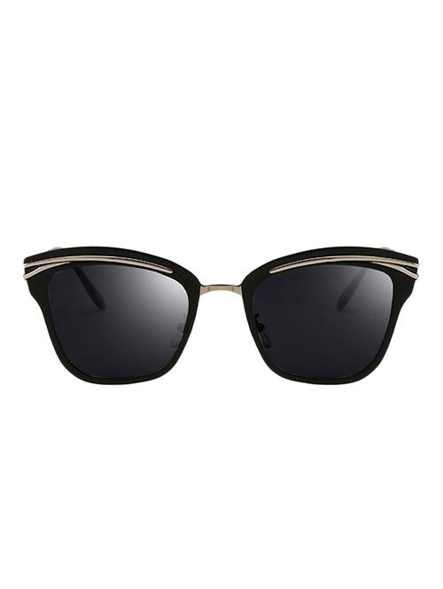 Cat-Eye Unisex Sunglasses Twin-Beam Frame Lens Metal Eye-glasses Women Mirror Sun-Glasses UV400 Protection - 15110898 - Standard Image - 1