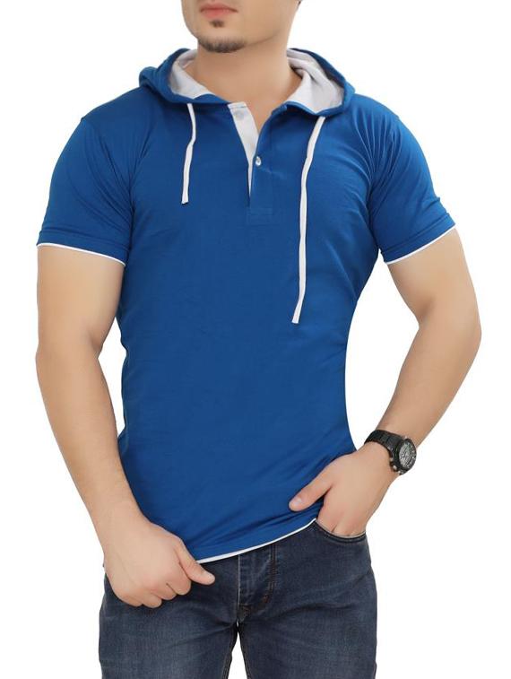 blue cotton t-shirt - 15111359 - Zoom Image - 1