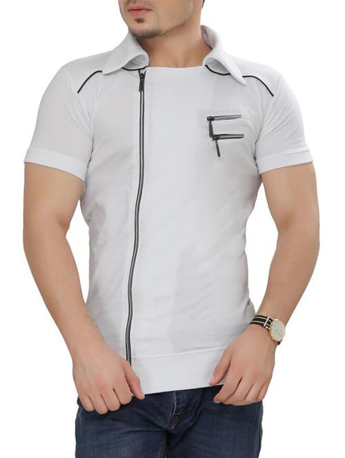 white cotton t-shirt - 15111363 - Standard Image - 1