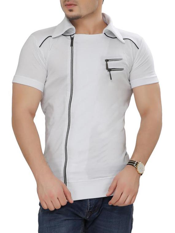 white cotton t-shirt - 15111363 - Zoom Image - 1