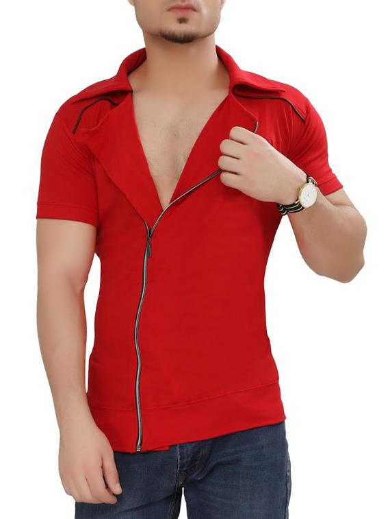 red cotton t-shirt - 15111364 - Zoom Image - 1