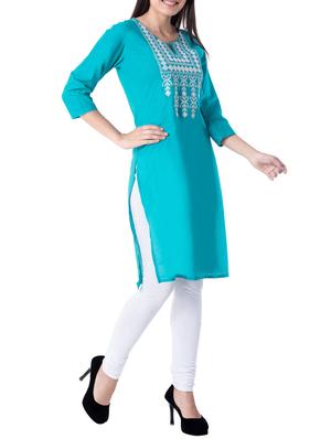 embroidered straight kurta - 15111416 - Standard Image - 2
