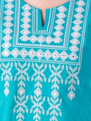 embroidered straight kurta - 15111416 - Standard Image - 4