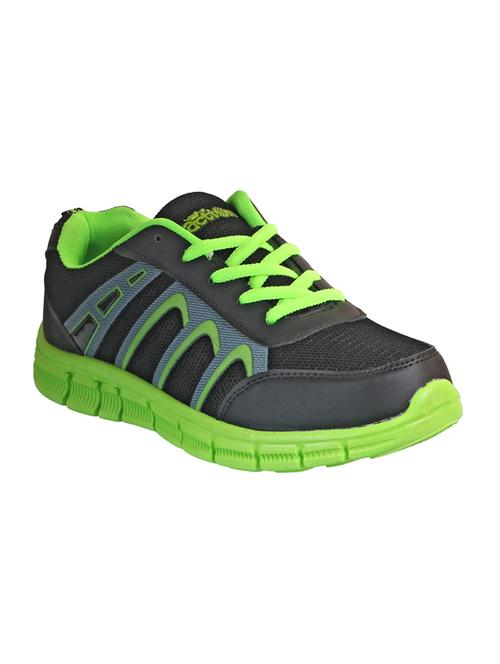 black mesh laceup sports shoes - 15112187 - Very Small Image - 1