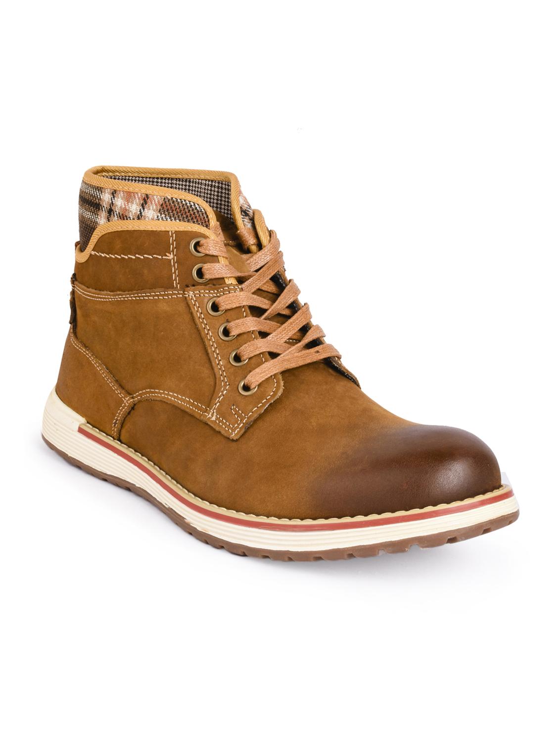 brown leatherette high ankle boot - 15112195 - Zoom Image - 1