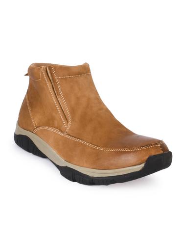 brown leatherette slip on boot - 15112199 - Very Small Image - 1