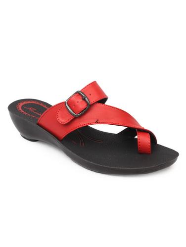 red faux leather slippers - 15112225 - Very Small Image - 1