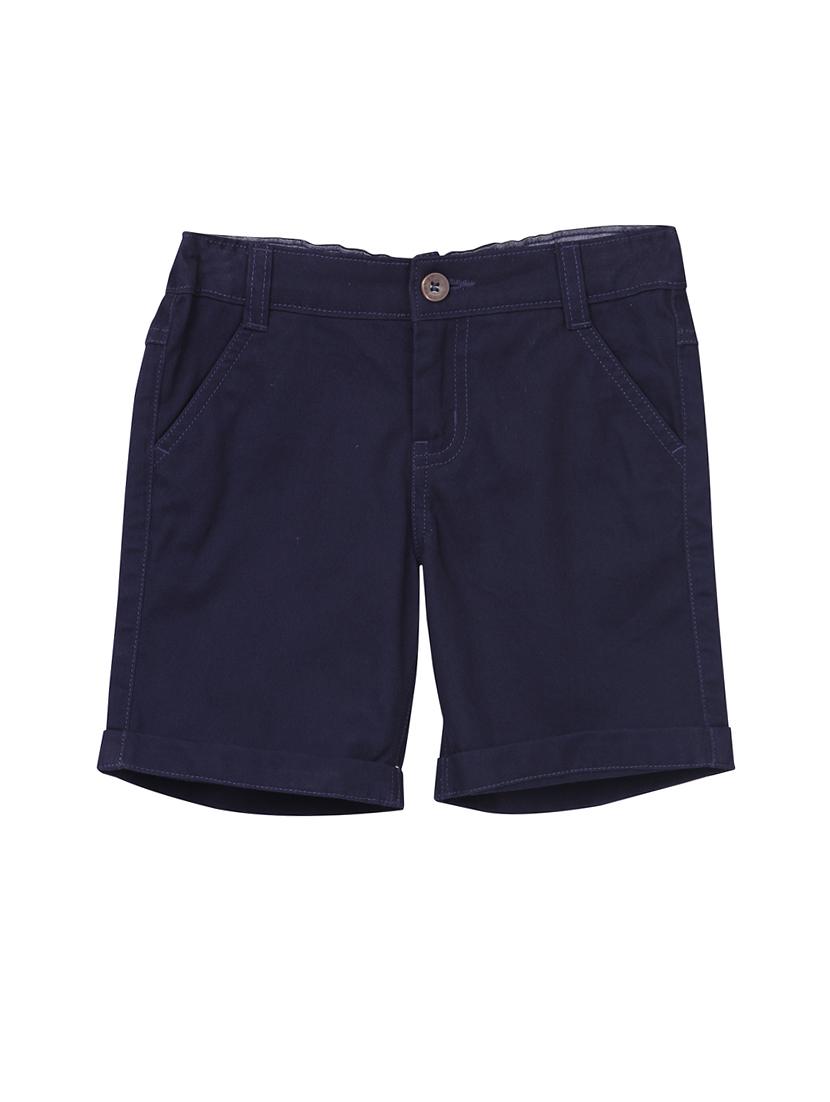 navy blue cotton shorts - 15112417 - Zoom Image - 1