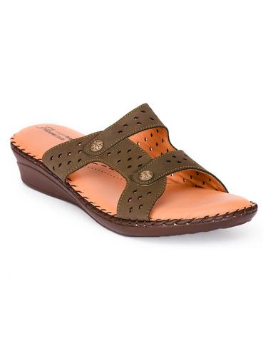 green faux leather slippers - 15112584 - Very Small Image - 1