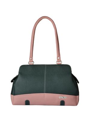 green leatherette (pu) combo handbag - 15112844 - Standard Image - 2