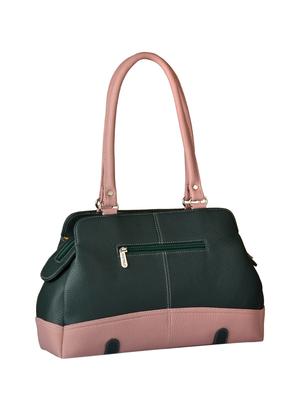 green leatherette (pu) combo handbag - 15112844 - Standard Image - 3