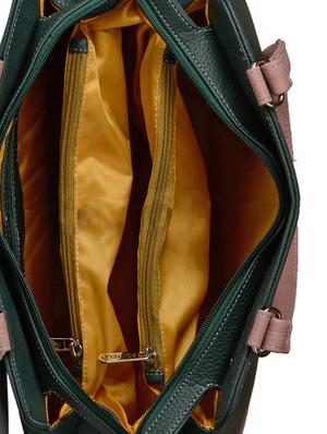 green leatherette (pu) combo handbag - 15112844 - Standard Image - 4