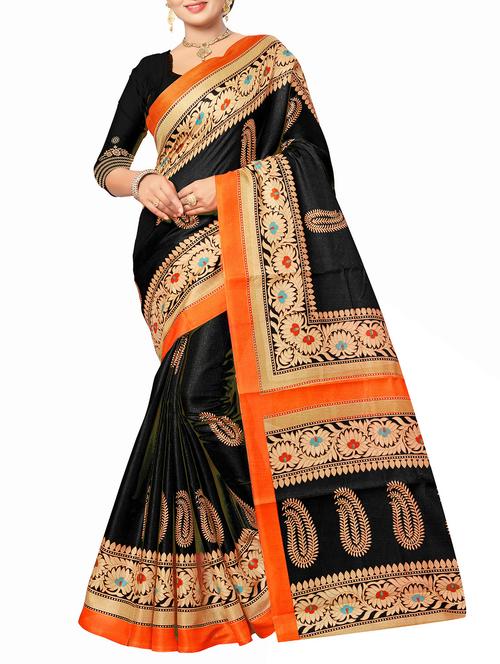 black art silk bhagalpuri saree with blouse - 15112893 - Standard Image - 1