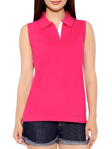 solid pink cotton tee - 15112959 - Very Small Image - 1