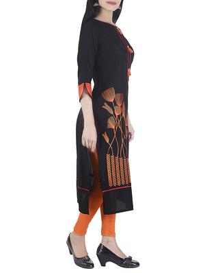 straight kurta with fringes - 15113068 - Standard Image - 2