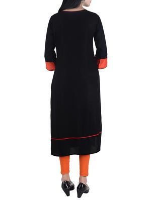straight kurta with fringes - 15113068 - Standard Image - 3