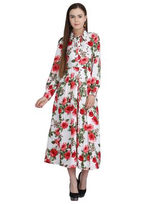 pleated floral belted maxi dress - 15113270 - Standard Image - 1