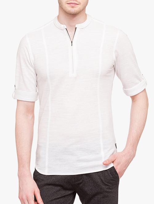 white cotton tshirt - 15113409 - Standard Image - 1